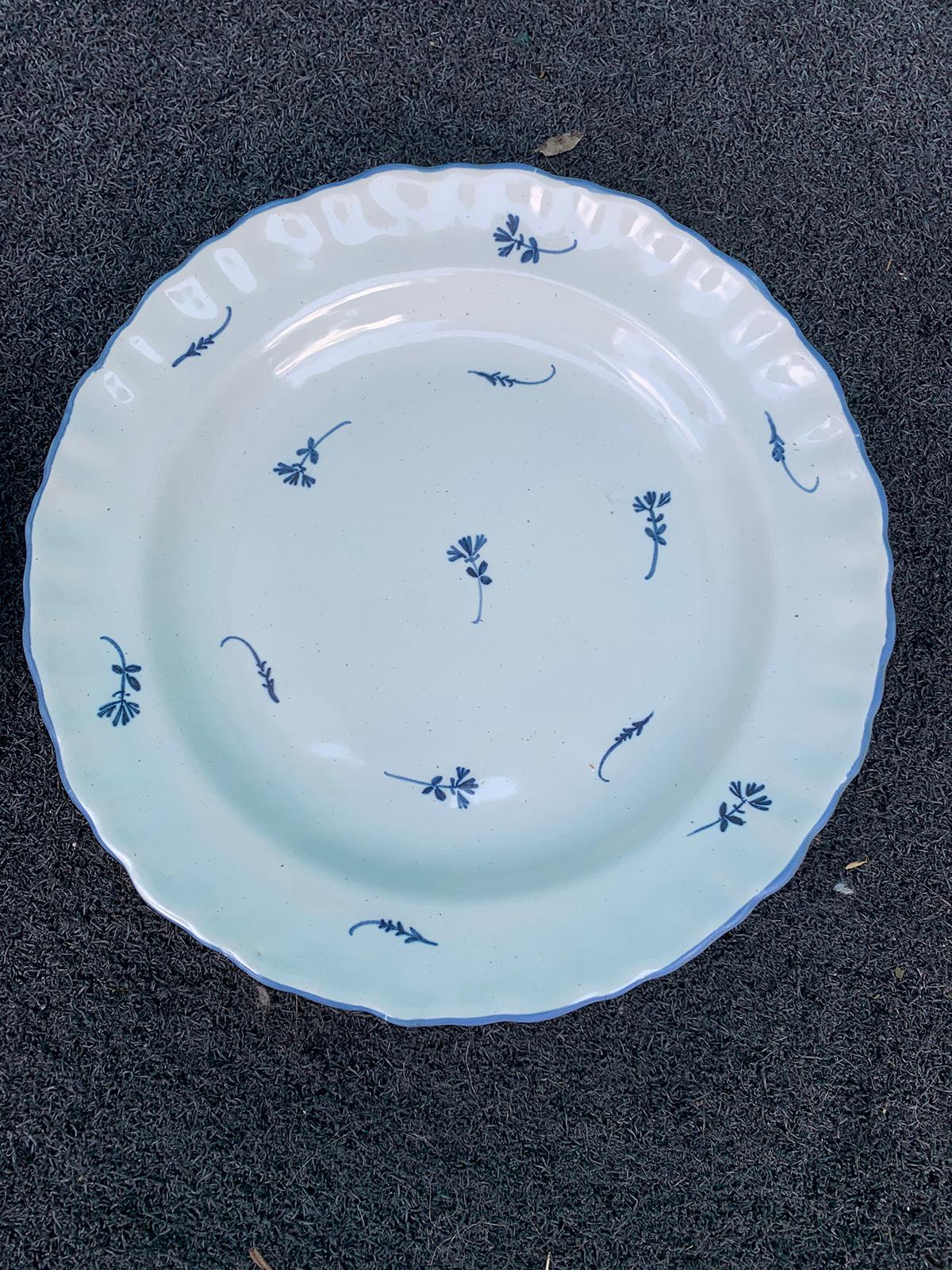 Pair of 20th Century French Faience Porcelain Plates For Sale 6