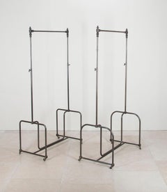 Pair of 20th Century French Iron Clothes Rails