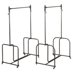 Pair of 20th Century French Iron Clothes Rails