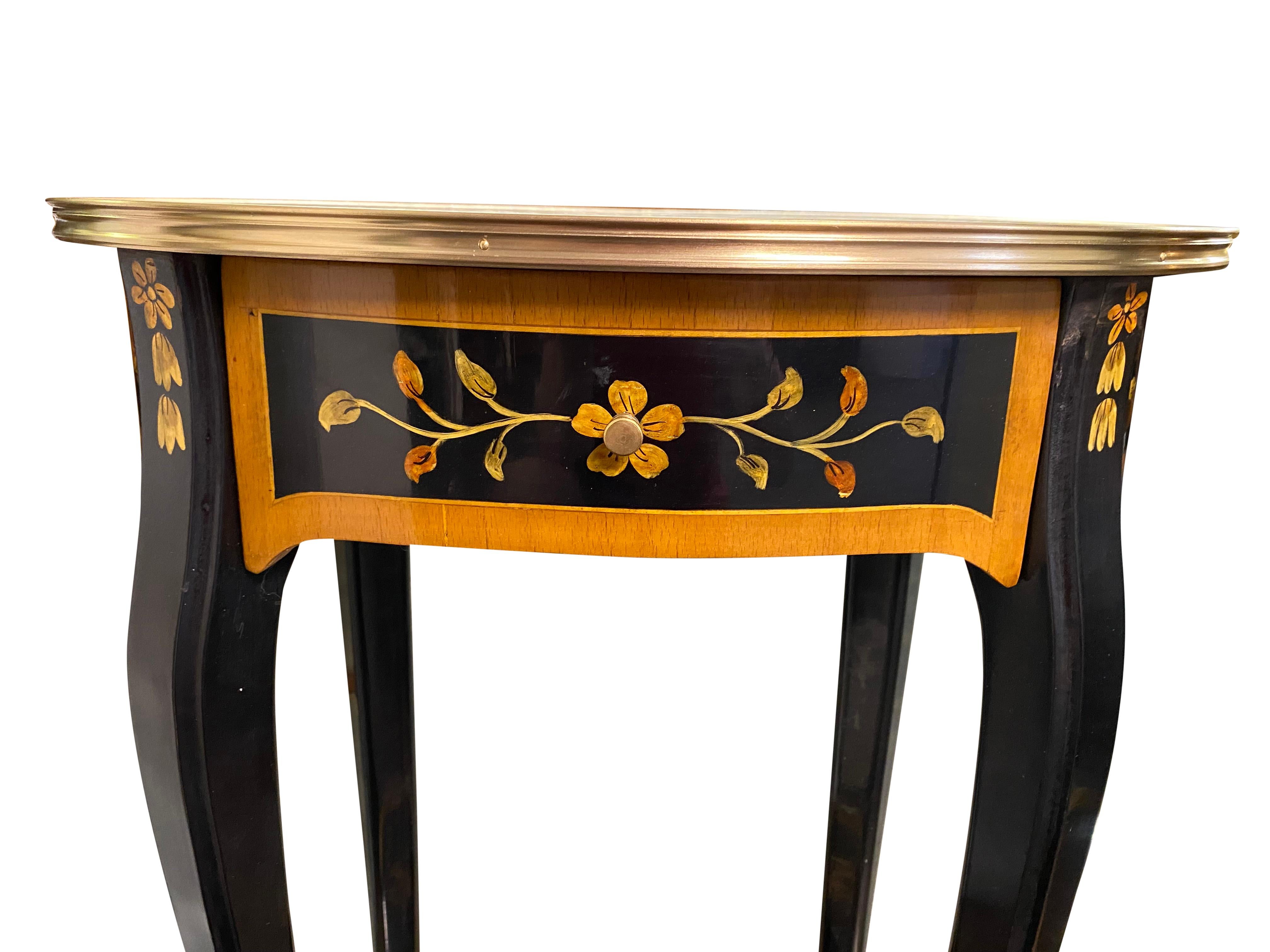 Pair of 20th Century French Lacquer Style Side Tables For Sale 7
