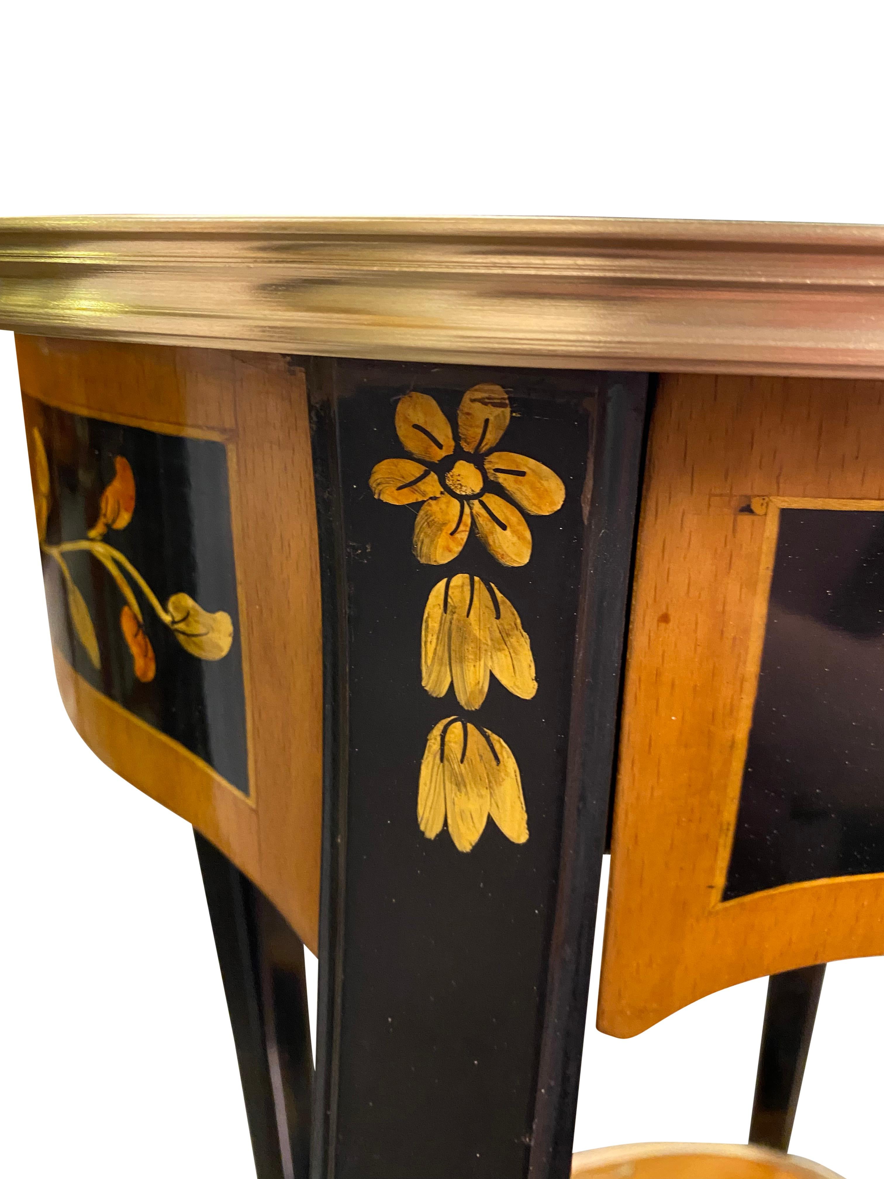 Pair of 20th Century French Lacquer Style Side Tables For Sale 8