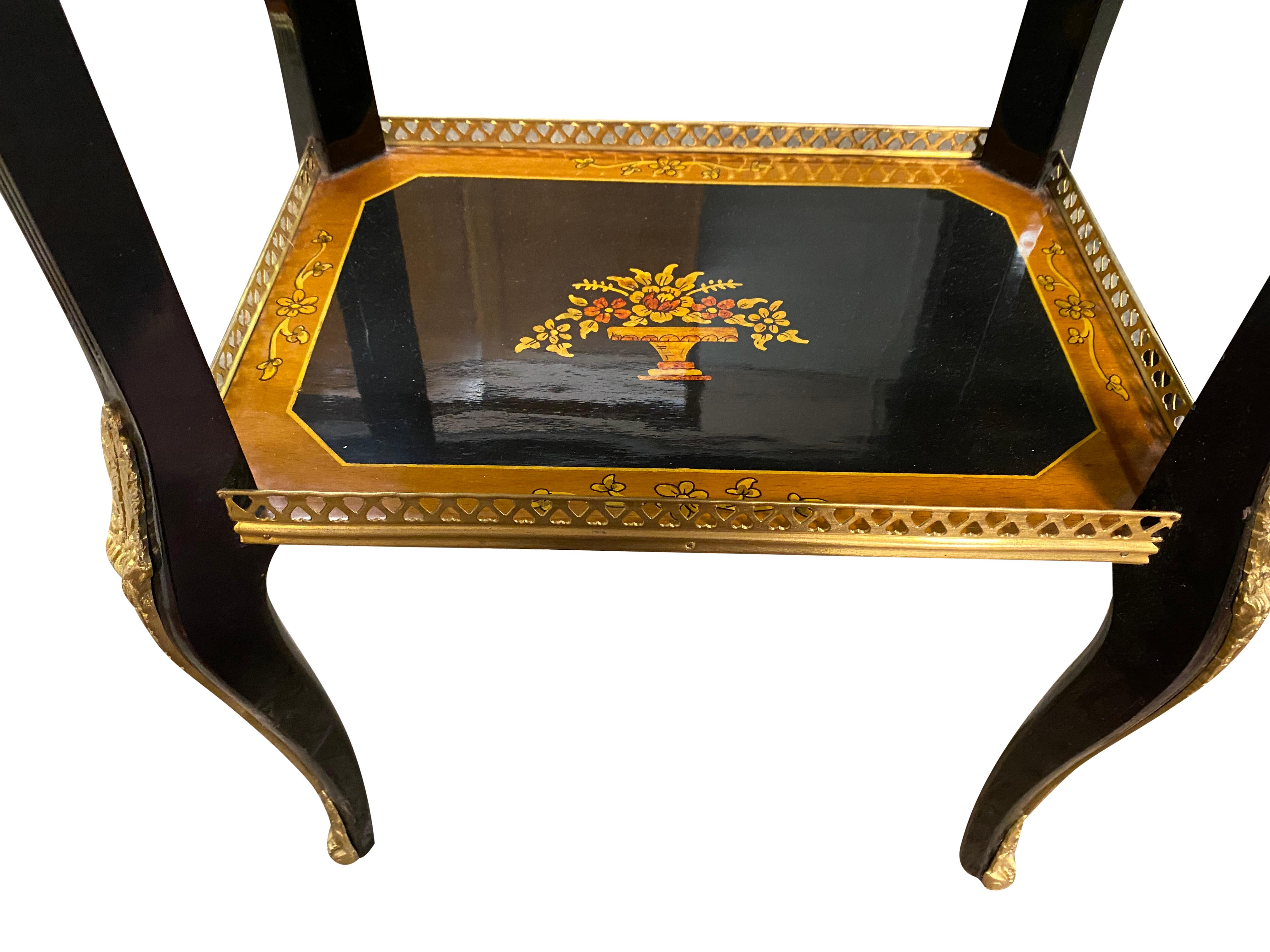 Pair of 20th Century French Lacquer Style Side Tables For Sale 7