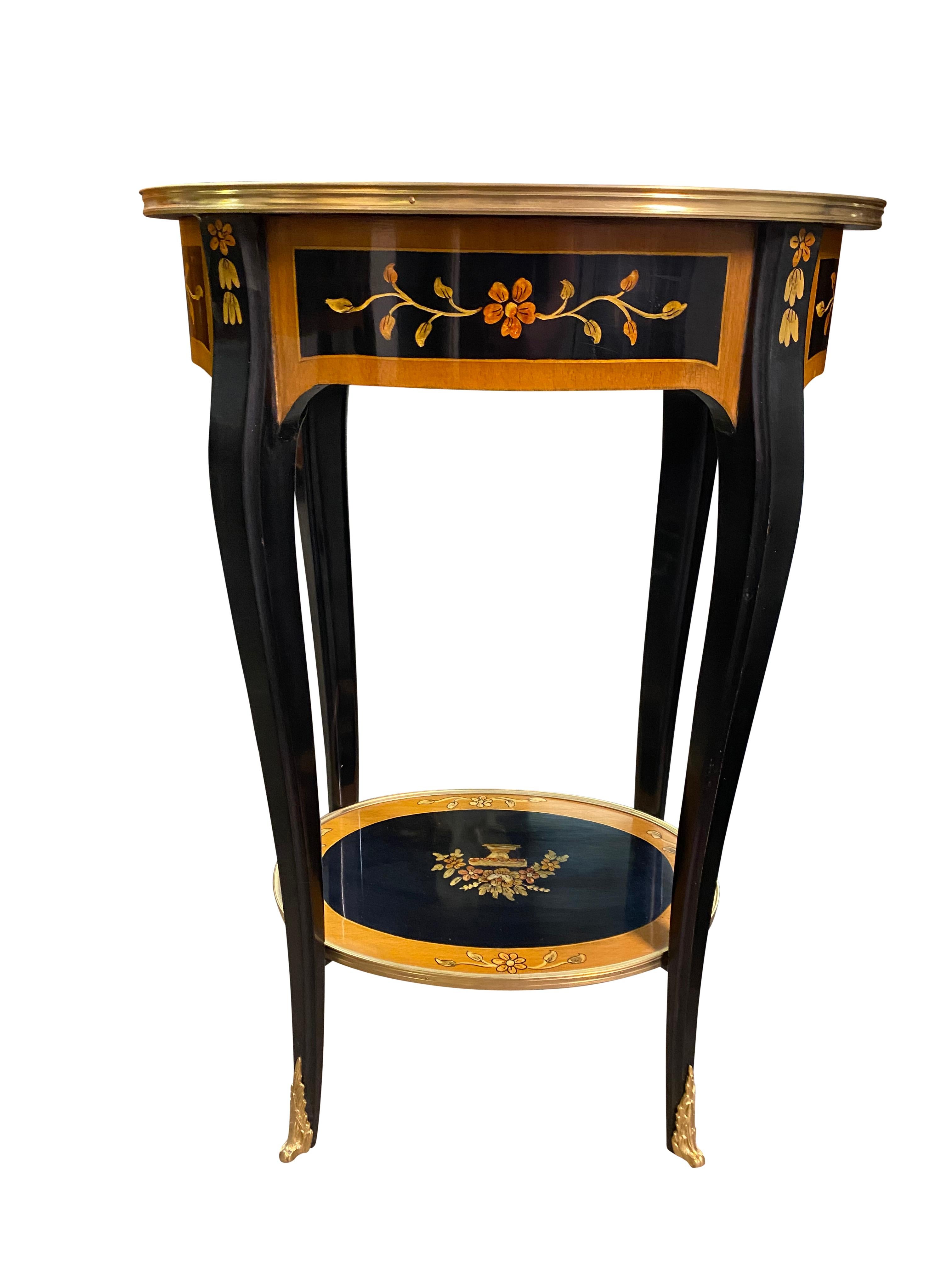 Pair of 20th Century French Lacquer Style Side Tables For Sale 10