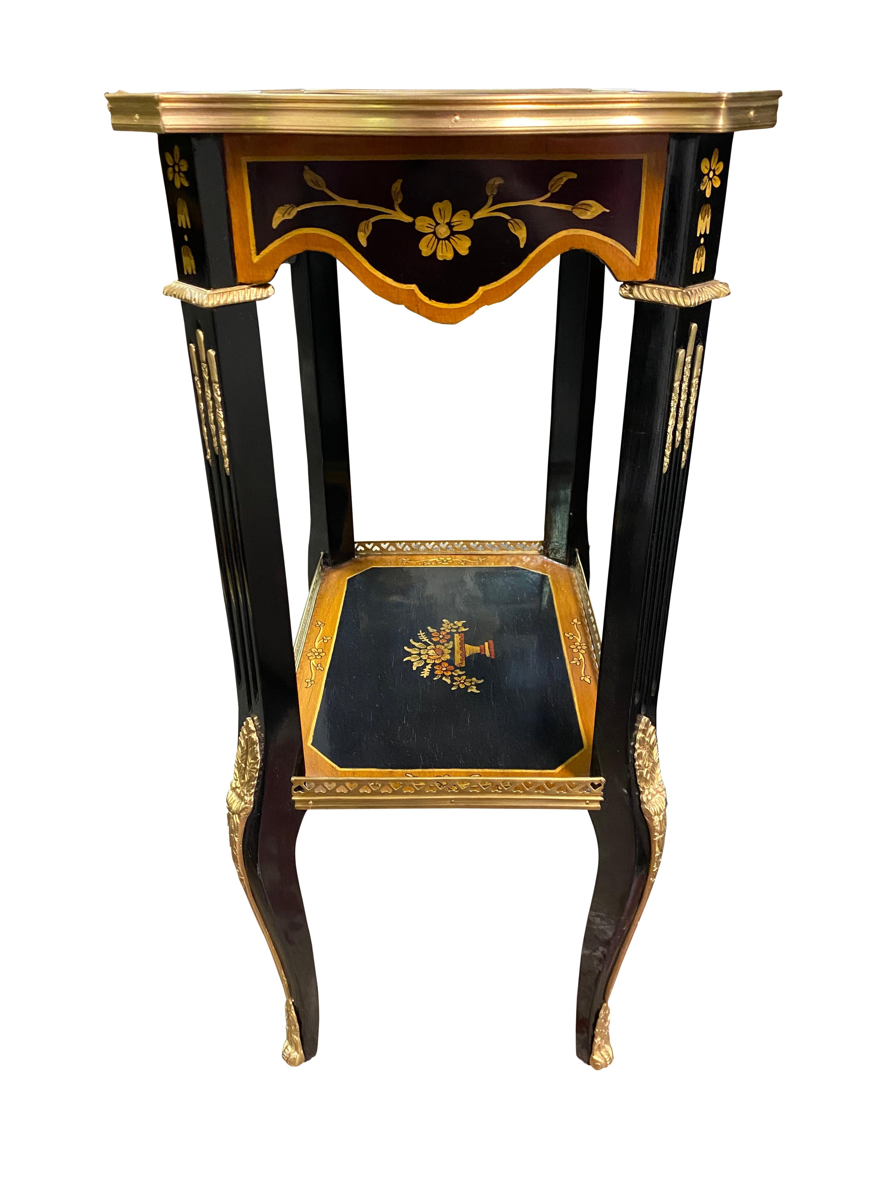 Pair of 20th Century French Lacquer Style Side Tables For Sale 9