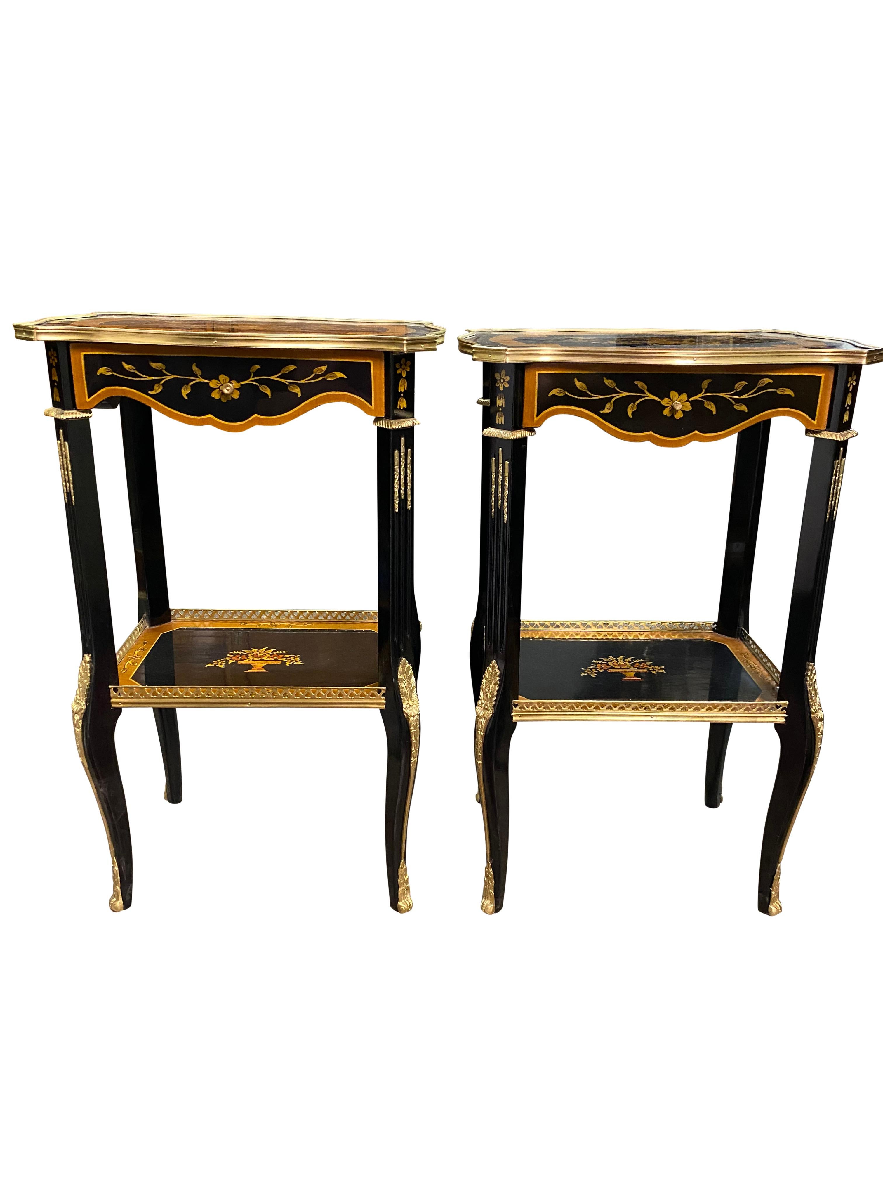 pair of antique side tables