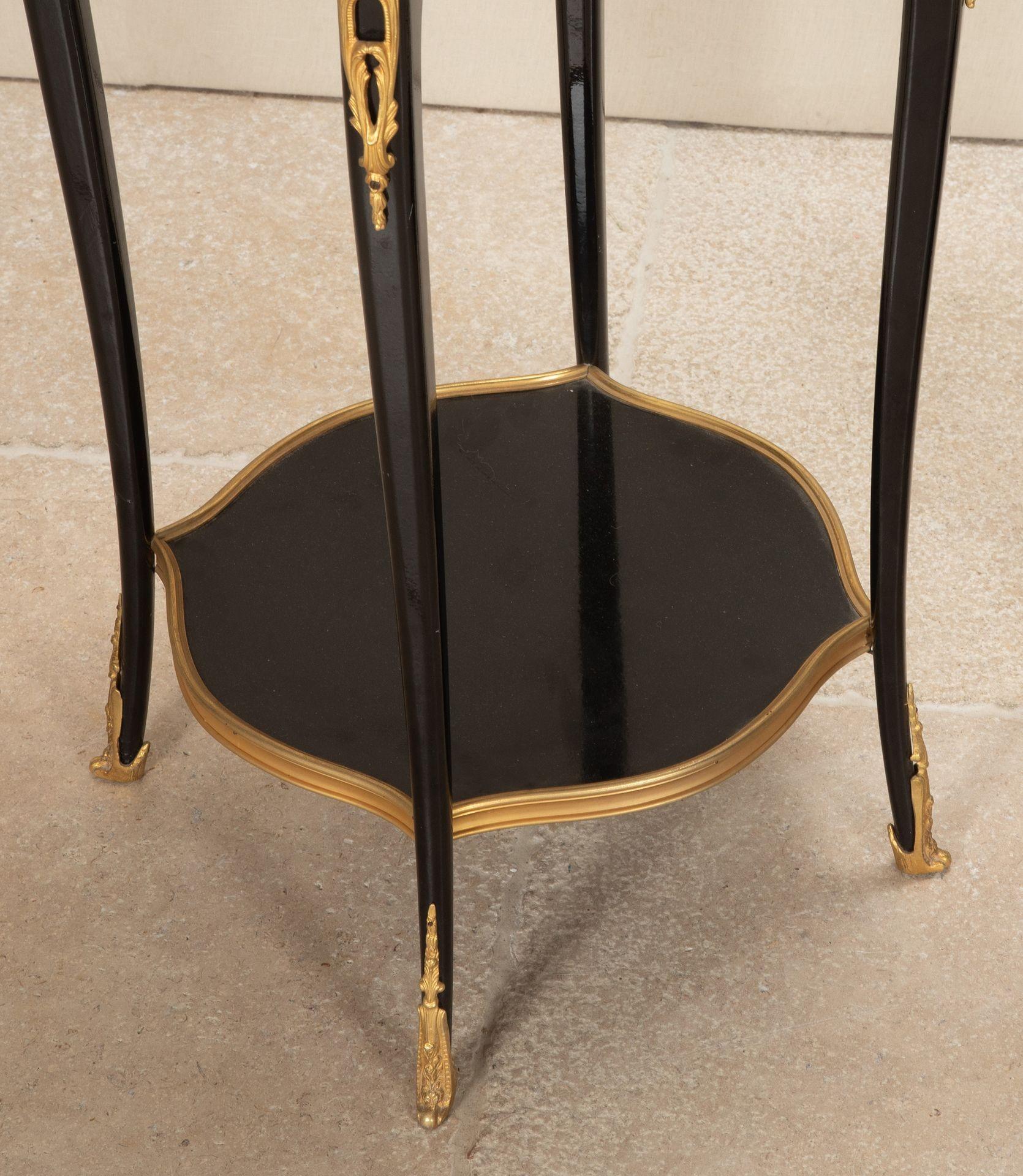 Pair of 20th Century French Louis XV Style Gilt Ebonised Side Tables For Sale 5