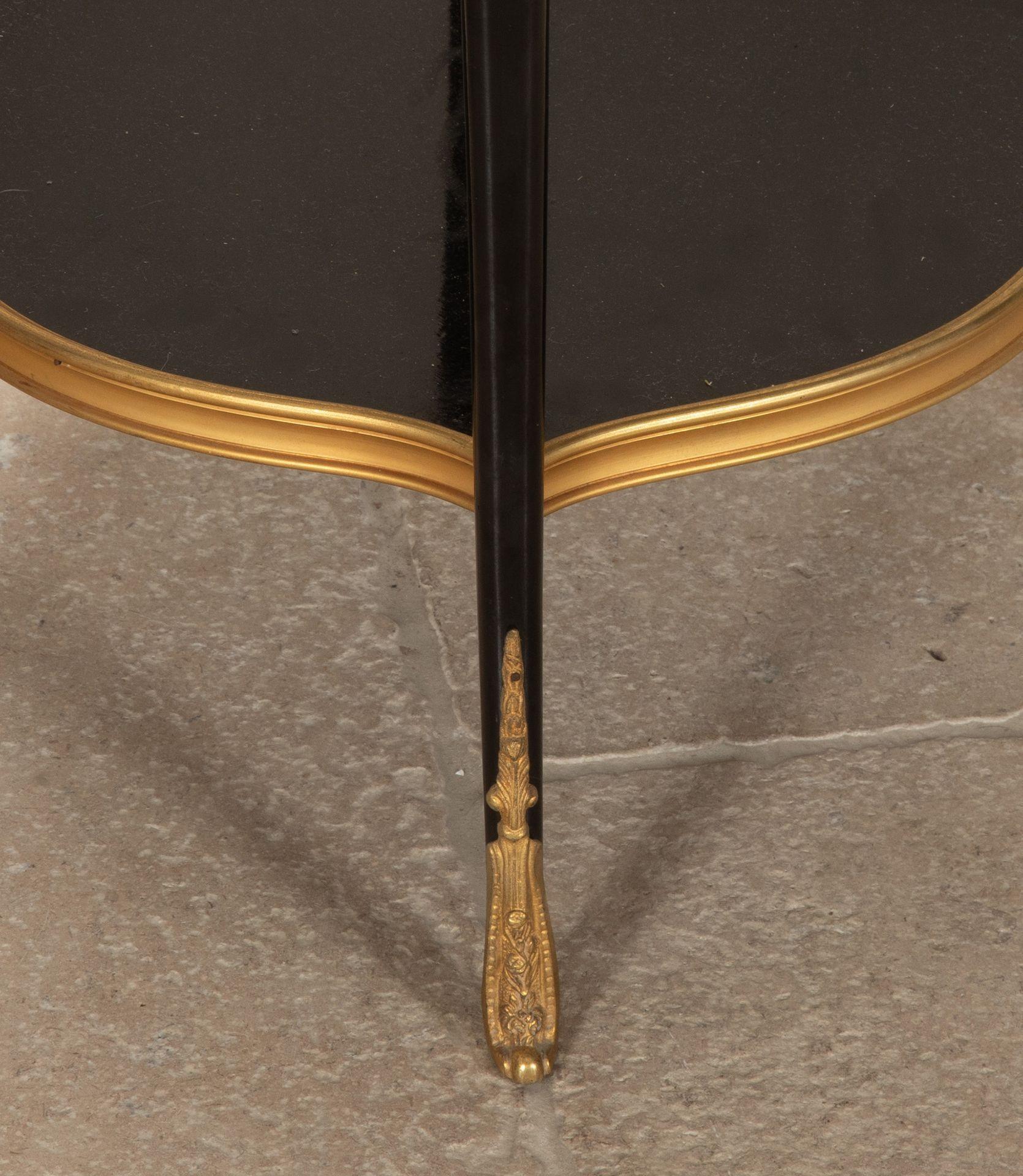 Pair of 20th Century French Louis XV Style Gilt Ebonised Side Tables For Sale 6
