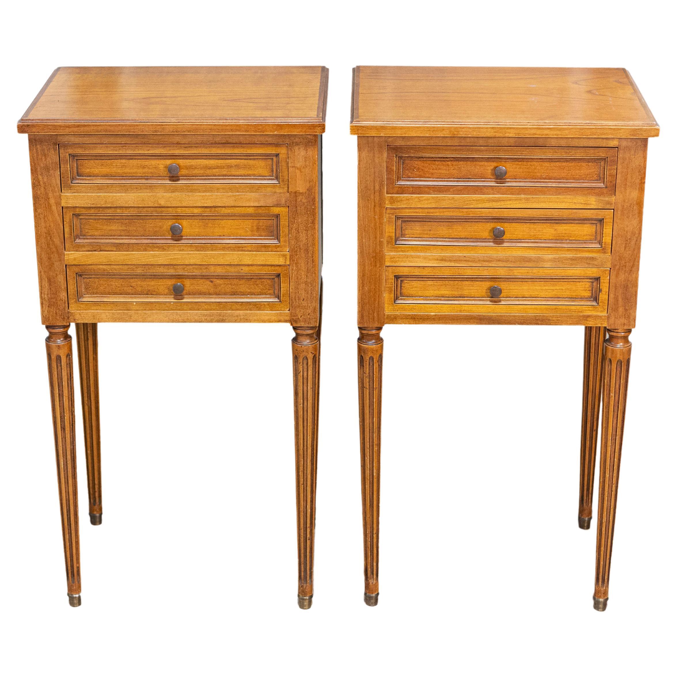Pair of 20th Century French Louis XVI Style Bedside Tables