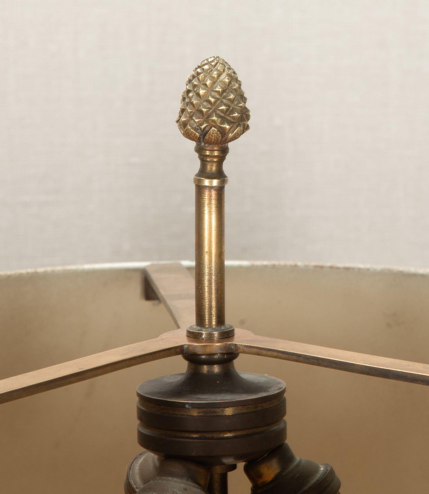 Neoclassical Pair of 20th Century French Maison Charles Style Frond Lamps For Sale
