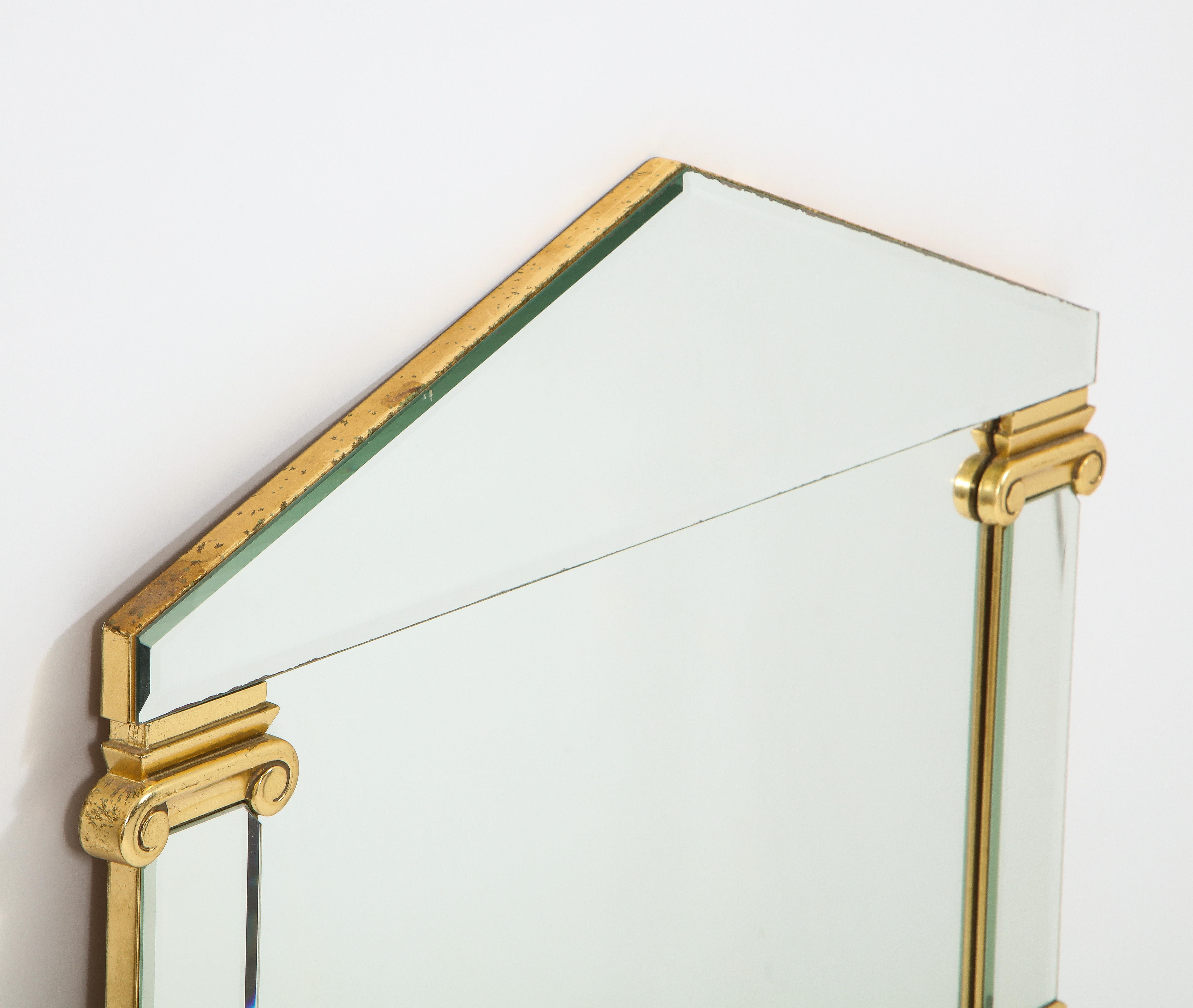 Pair of 20th Century French Neoclassical Mirrors with Gilt Accents For Sale 2