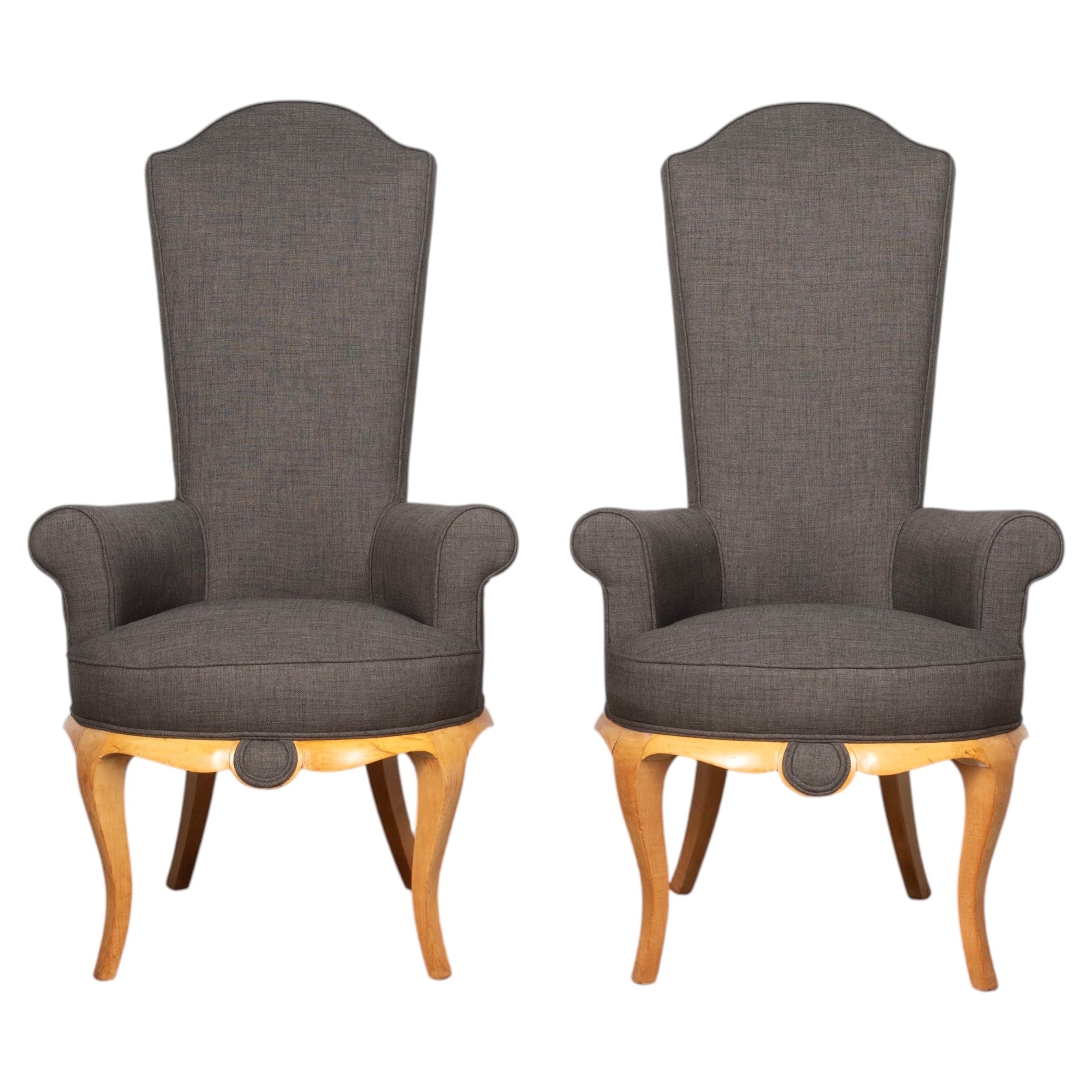 Pair of 20th Century French Salon Chairs For Sale