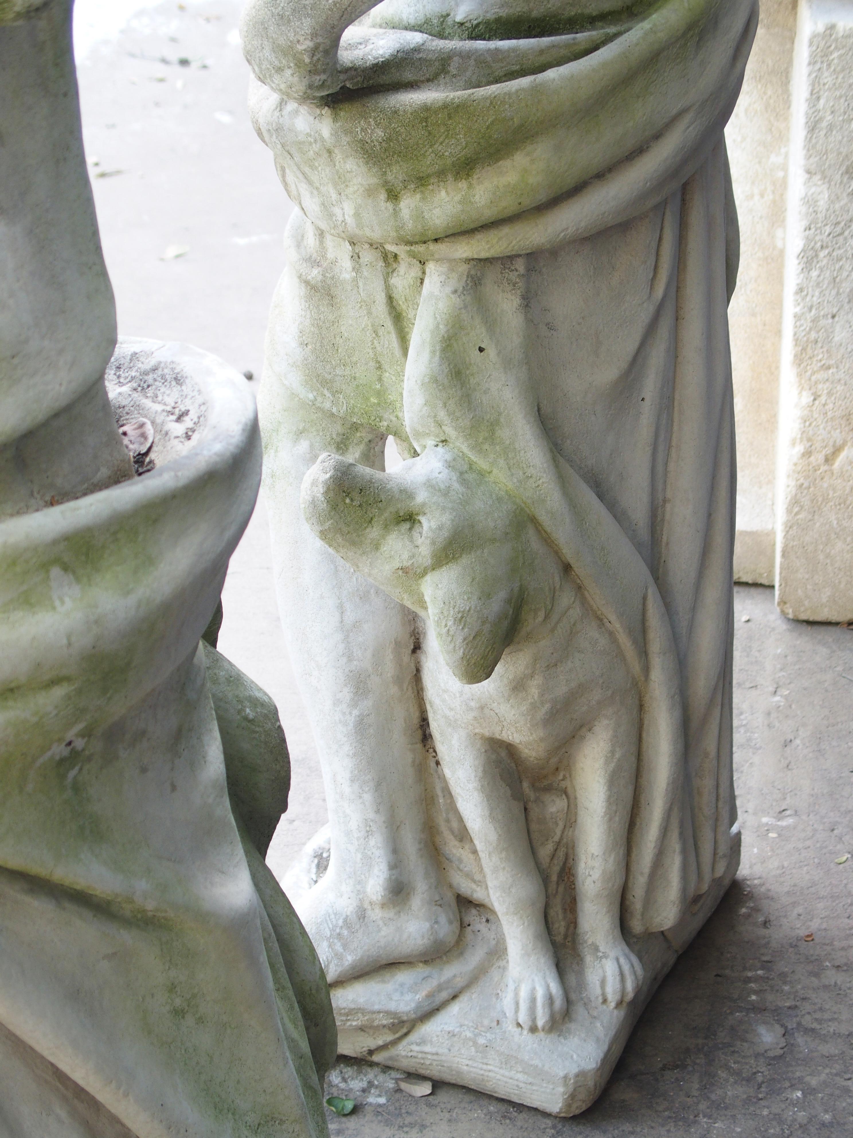 Pair of 20th Century French Statues Representing Apollo and Diana 5