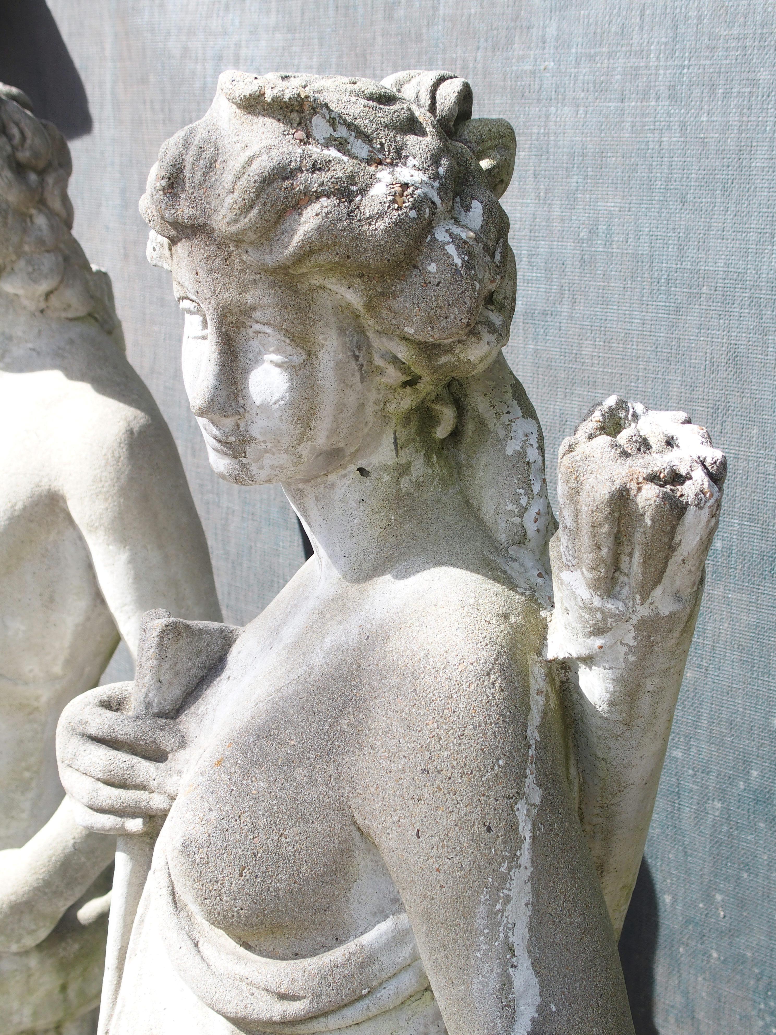 Pair of 20th Century French Statues Representing Apollo and Diana 12