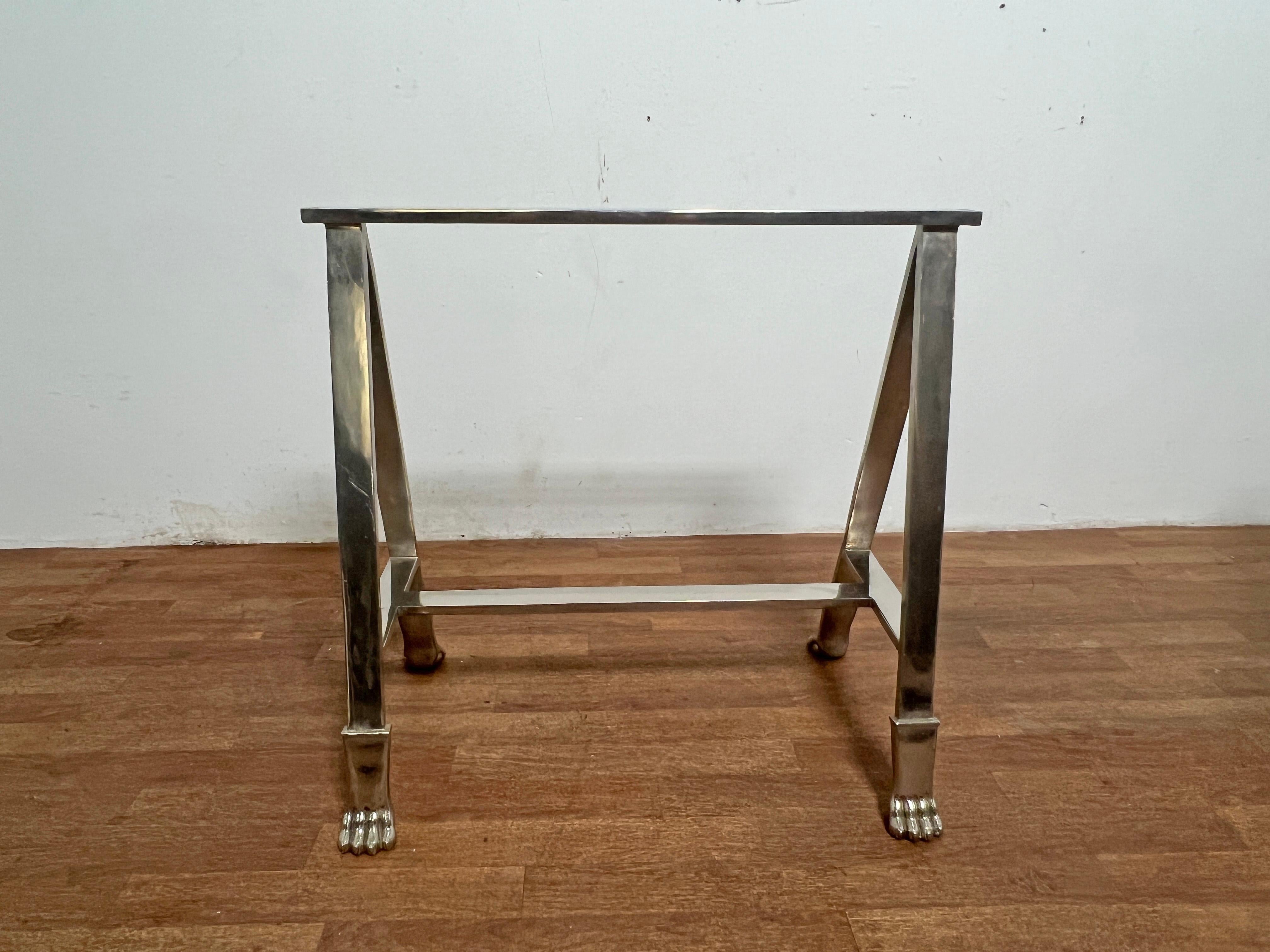 Paire de chevaux de tailleur/de tréteaux français du 20ème siècle avec pieds en pattes de lion en vente 2