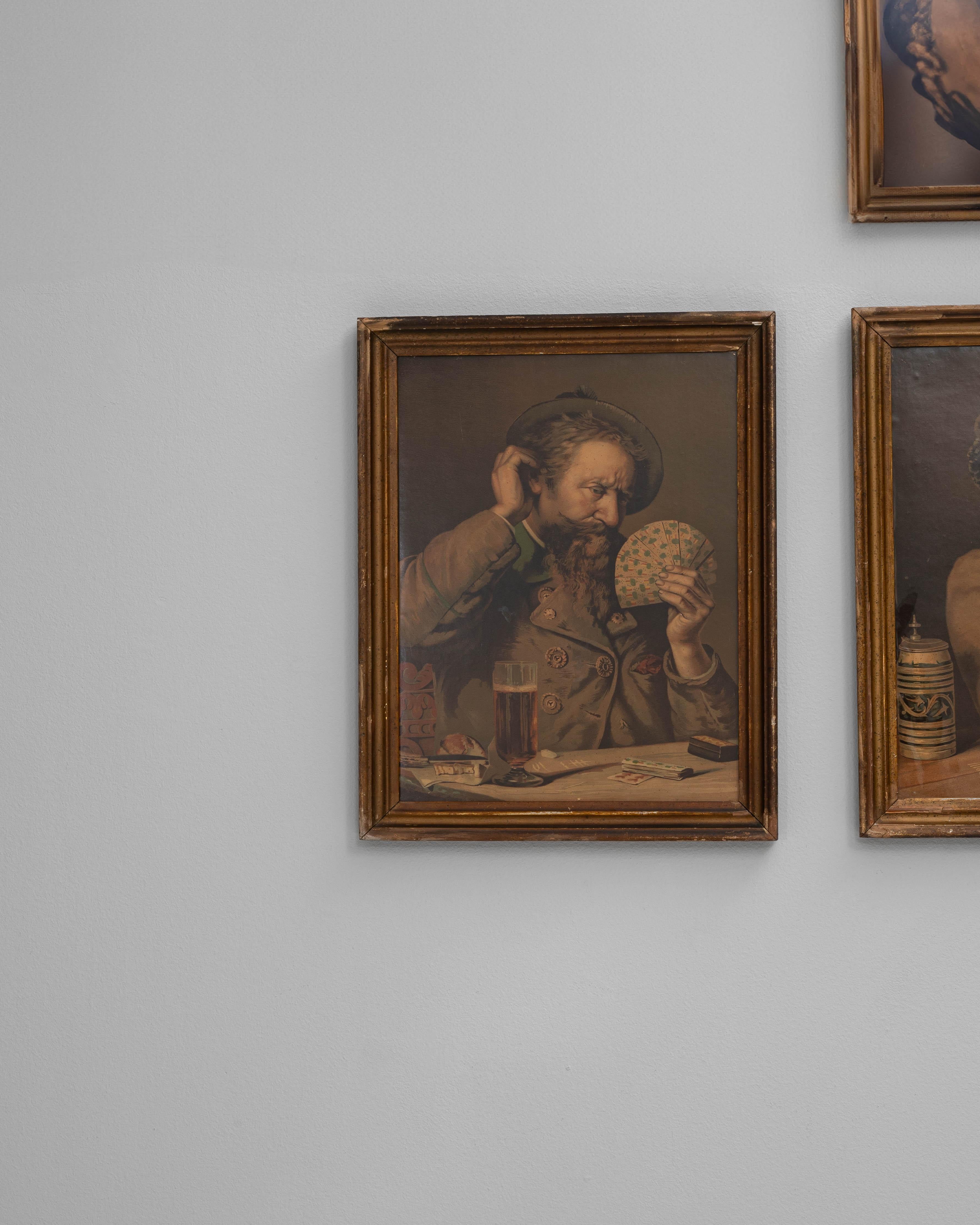 Bois Paire d'œuvres d'art murales françaises du 20e siècle avec cadre en bois en vente