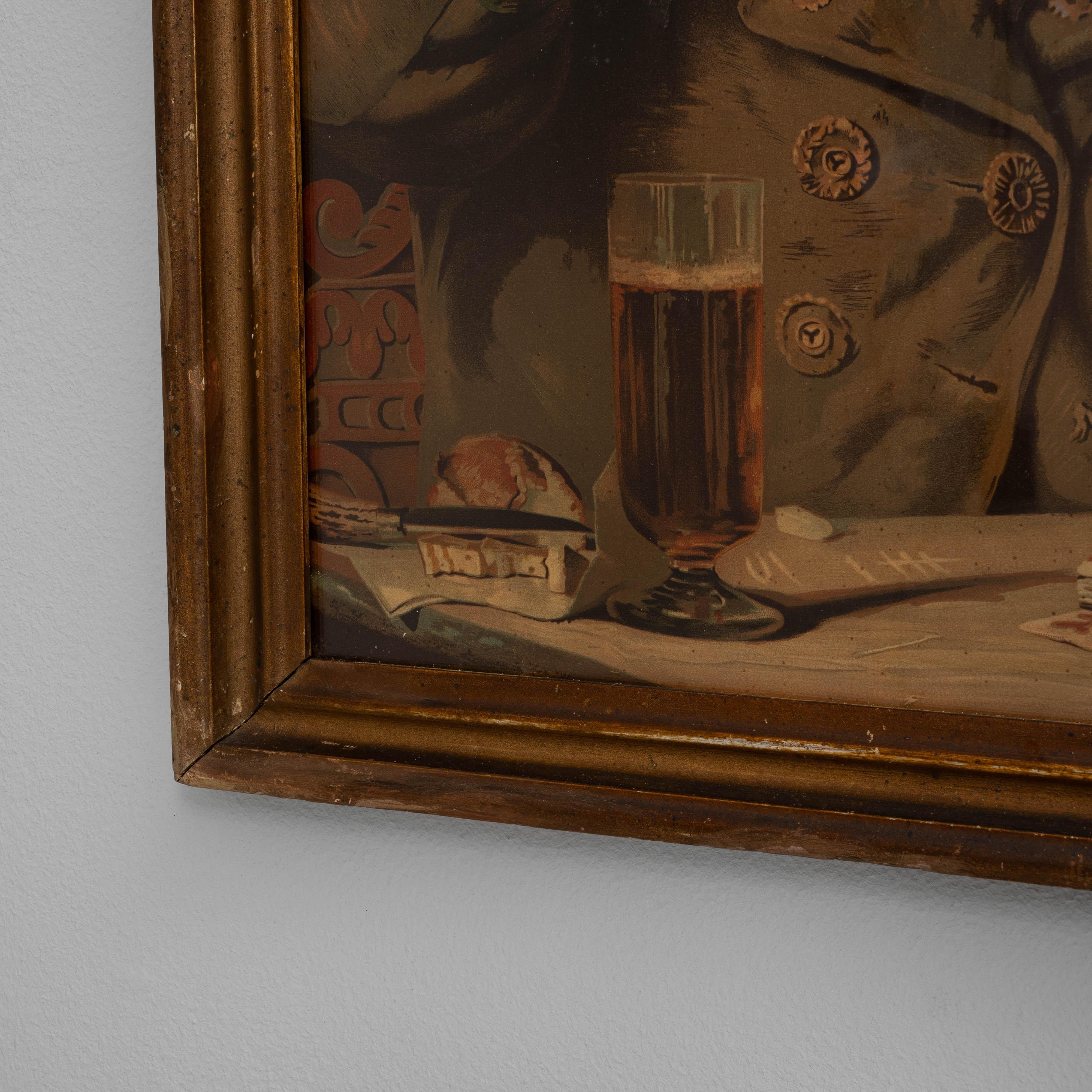 Paire d'œuvres d'art murales françaises du 20e siècle avec cadre en bois en vente 2