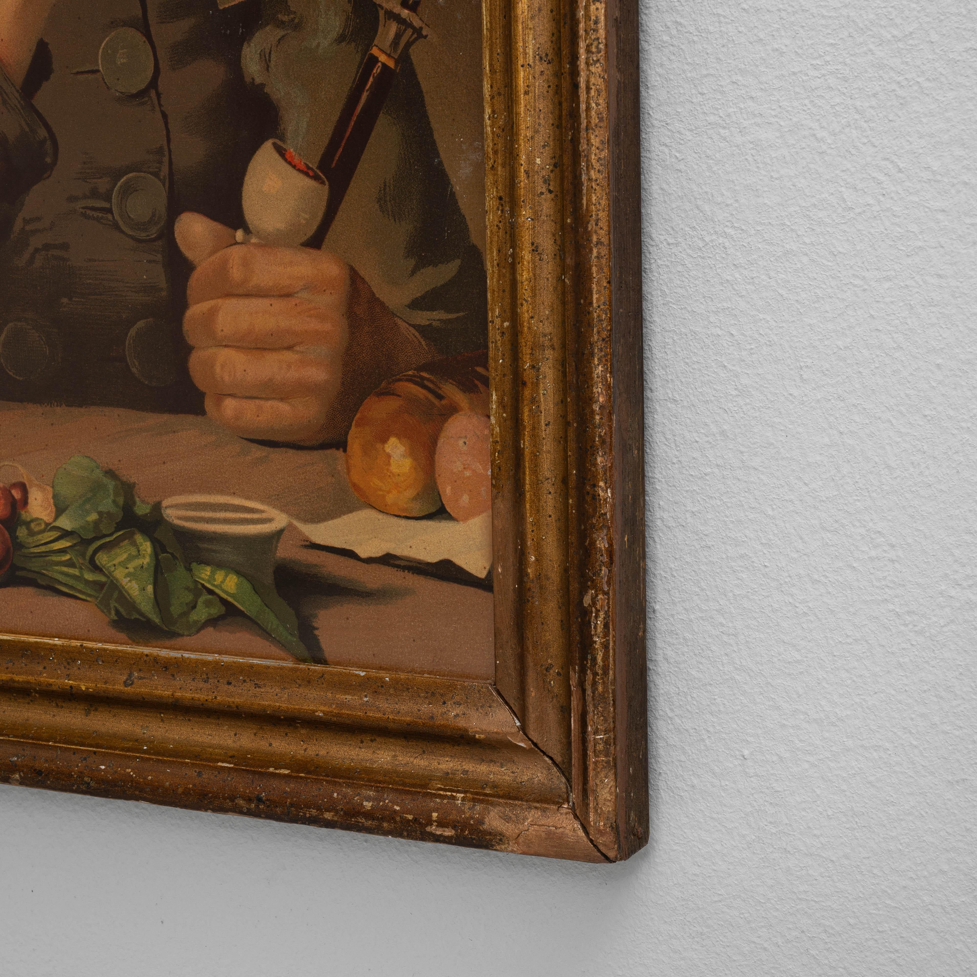 Paire d'œuvres d'art murales françaises du 20e siècle avec cadre en bois en vente 3