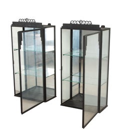 Pair of 20th Century French Wall Hanging Vitrines