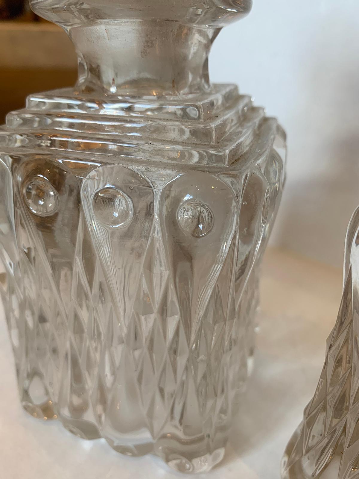 Pair of 20th Century Glass Decanters For Sale 13