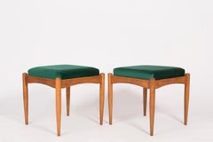 Paar grüne Hocker des 20. Jahrhunderts, 1960er Jahre