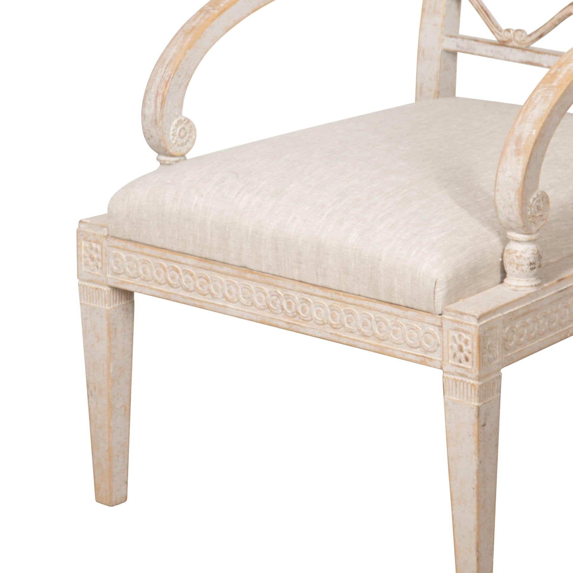 20ième siècle Paire de fauteuils de style gustavien du 20e siècle en vente