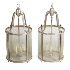 Pair of 20th Century Hall Lanterns