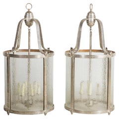 Pair of 20th Century Hall Lanterns