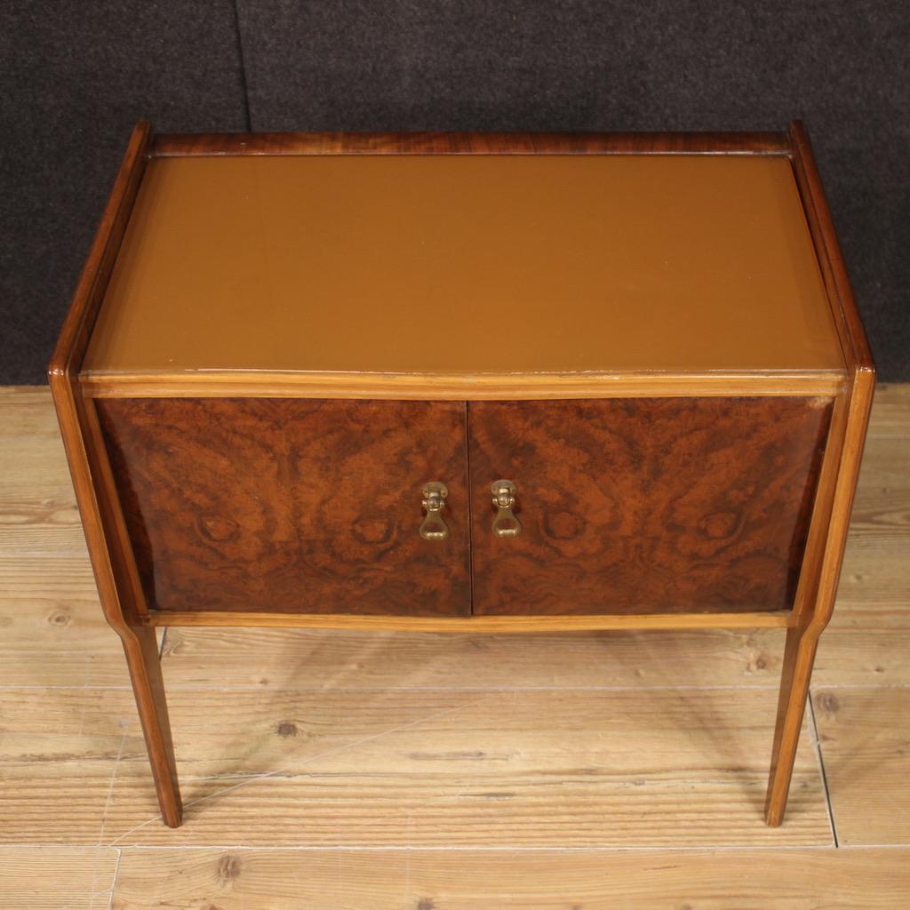 Pair of 20th Century in Wood with Glass Top Italian Design Night Stands, 1970 3