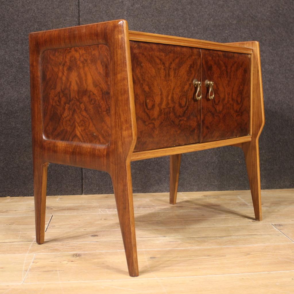 Pair of 20th Century in Wood with Glass Top Italian Design Night Stands, 1970 4