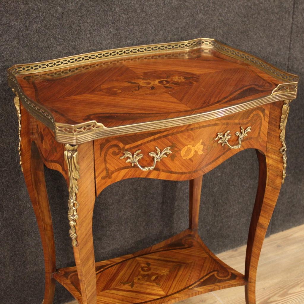 Pair of 20th Century Inlaid Wood French Bedside Tables, 1960 1