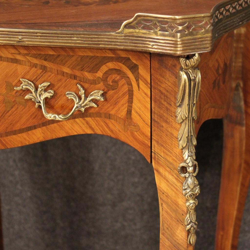Pair of 20th Century Inlaid Wood French Bedside Tables, 1960 3