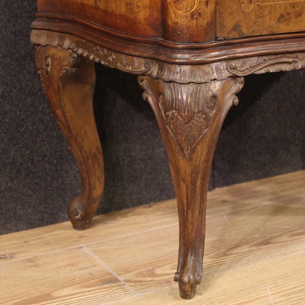 Pair of 20th Century Inlaid Wood Italian Bedside Tables, 1950 For Sale 9