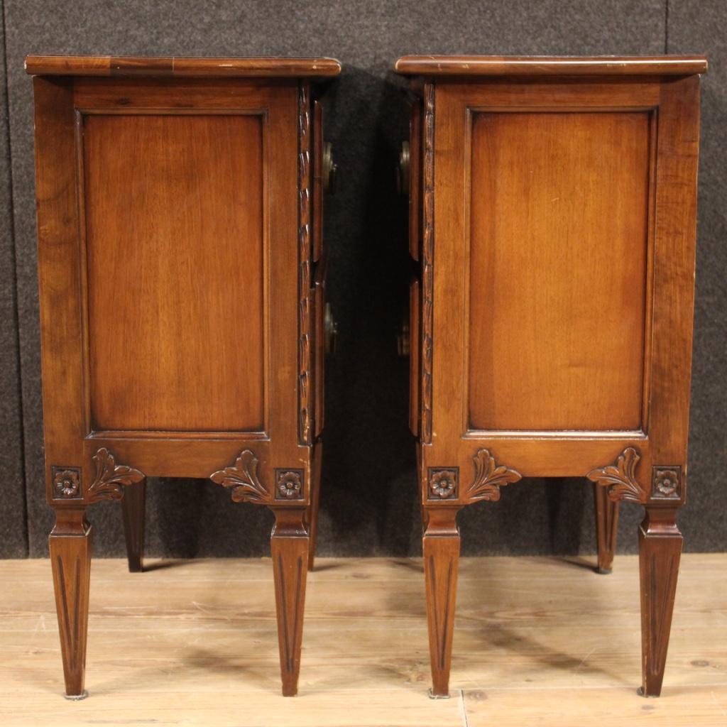 Pair of 20th Century Inlaid Wood Italian Louis XVI Style Bedside Tables, 1960 8