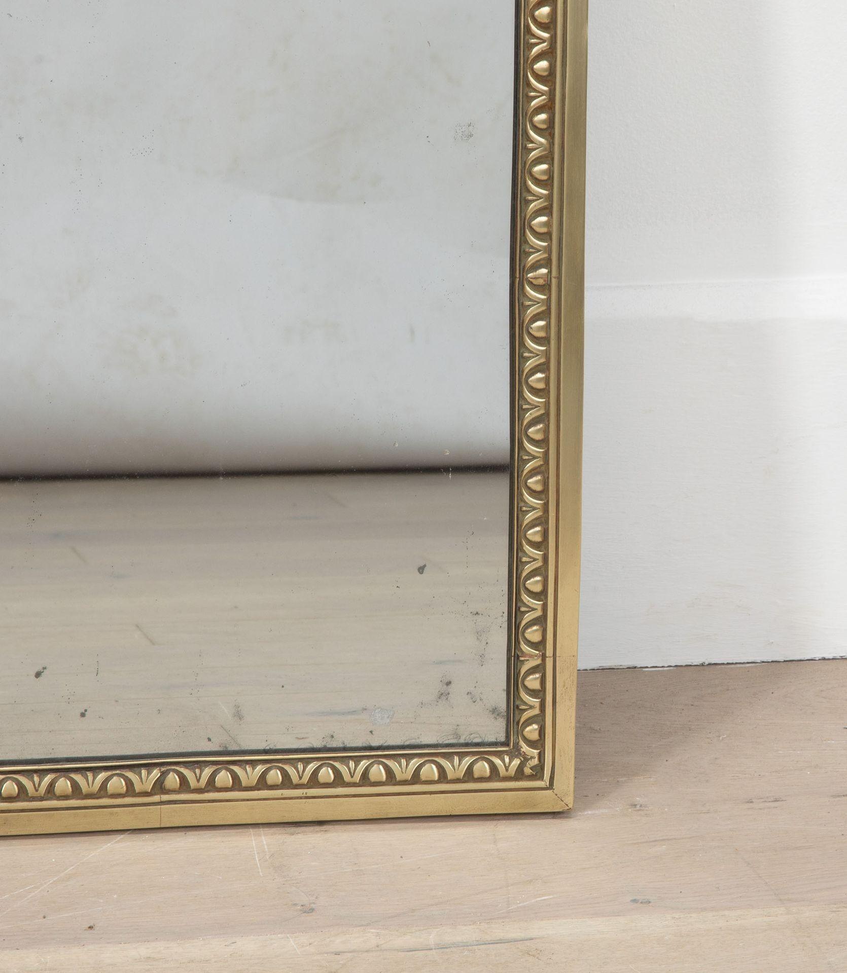Mid-Century Modern Pair of 20th Century Italian Brass Mirrors