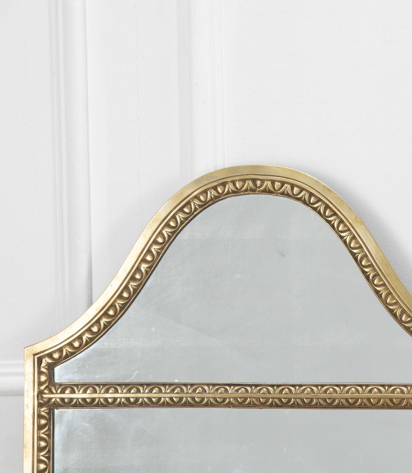Pair of 20th Century Italian Brass Mirrors 1