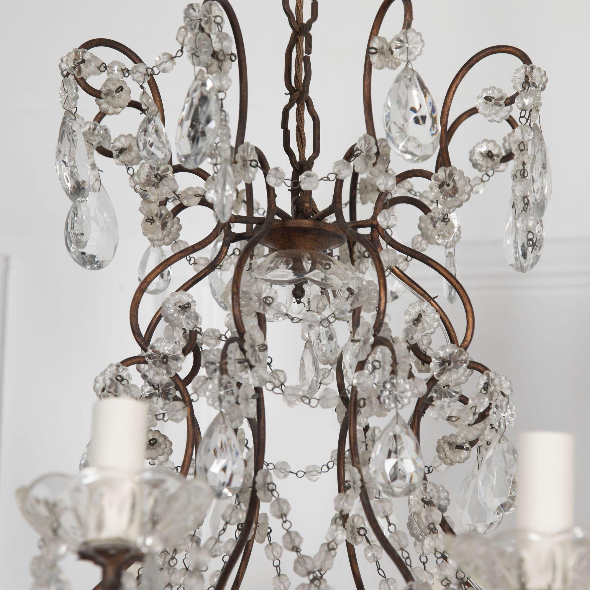 Neoclassical Pair of 20th Century Italian Chandeliers