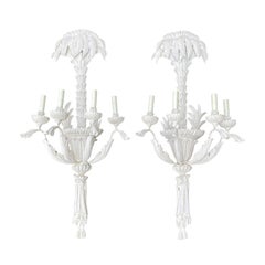 Pair of 20th Century Italian Four-Arm Sconces in the Style of Dorothy Draper
