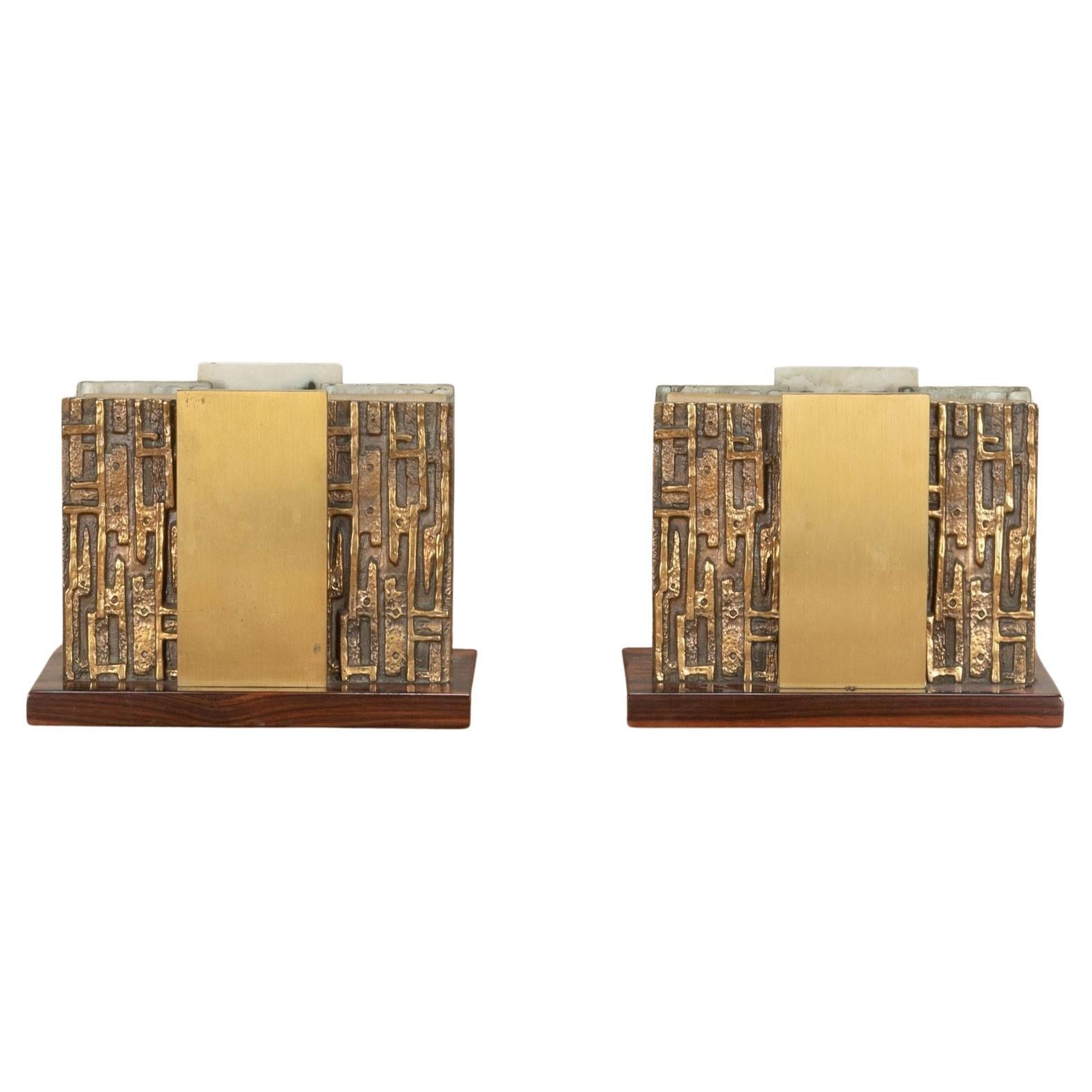 Paire de lampes de table italiennes Luciano Frigerio du 20e siècle en vente