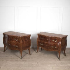 Pair of 20th Century Italian Walnut Commodes