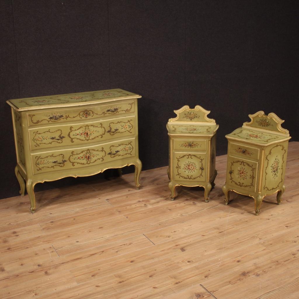 Pair of 20th Century Lacquered and Painted Wood Italian Night Stands, 1950 9