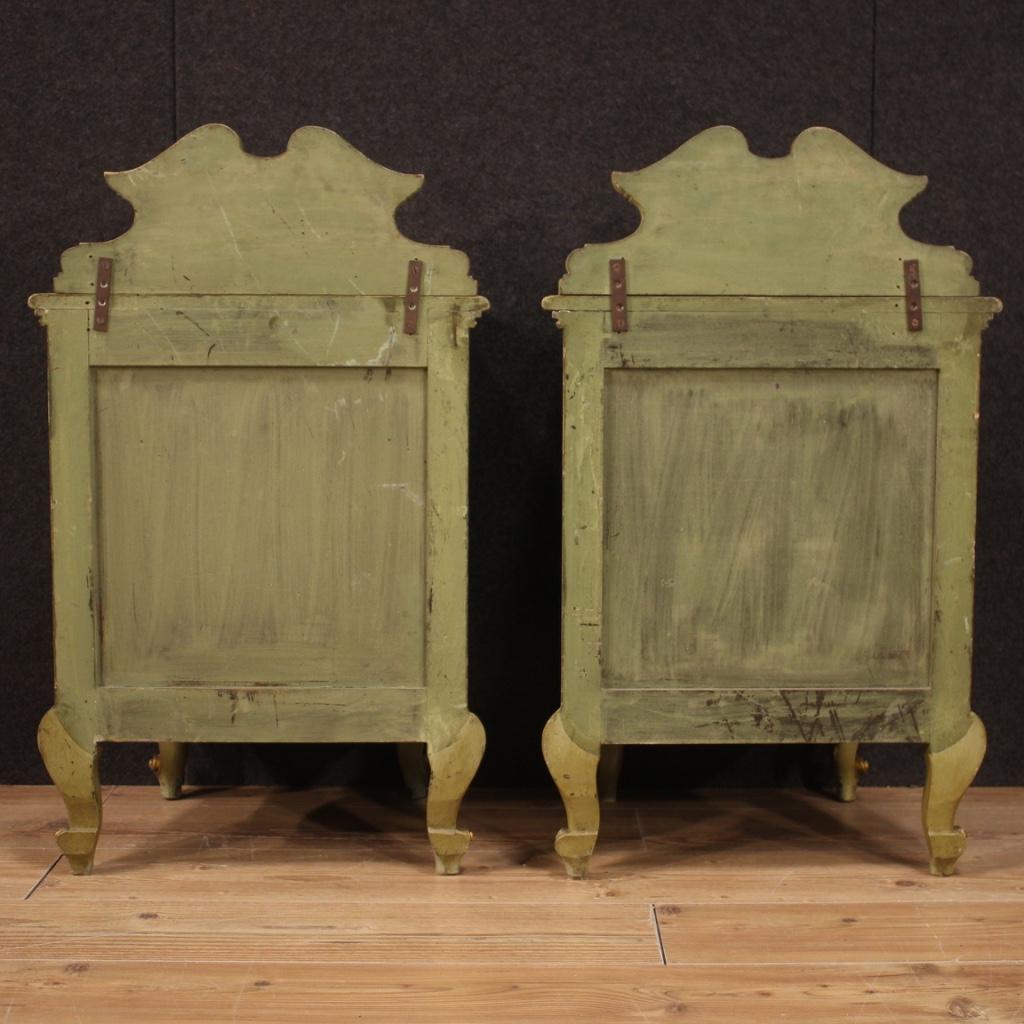 Pair of 20th Century Lacquered and Painted Wood Italian Night Stands, 1950 6