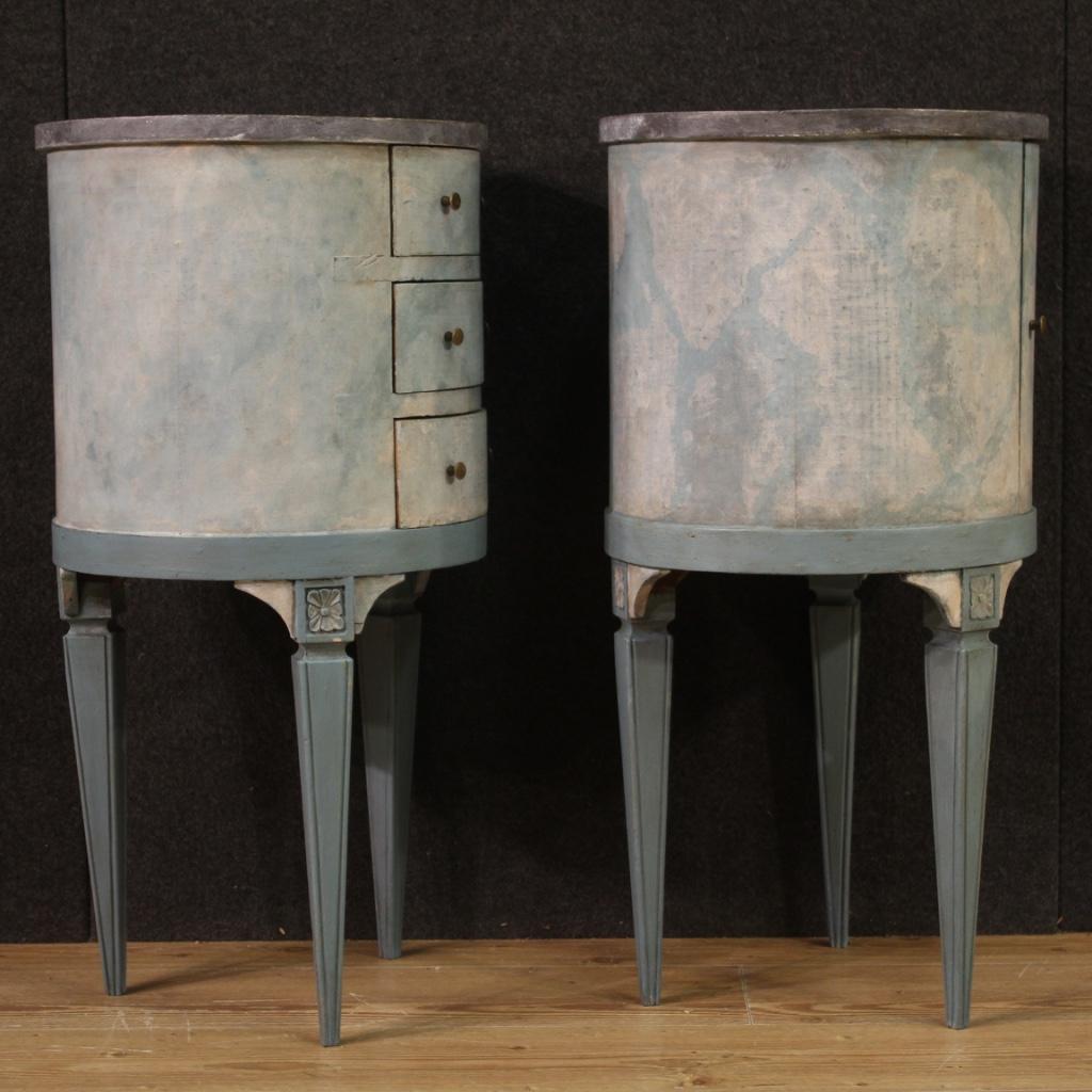 Pair of 20th Century Lacquered and Painted Wood Italian Night Stands, 1960 4