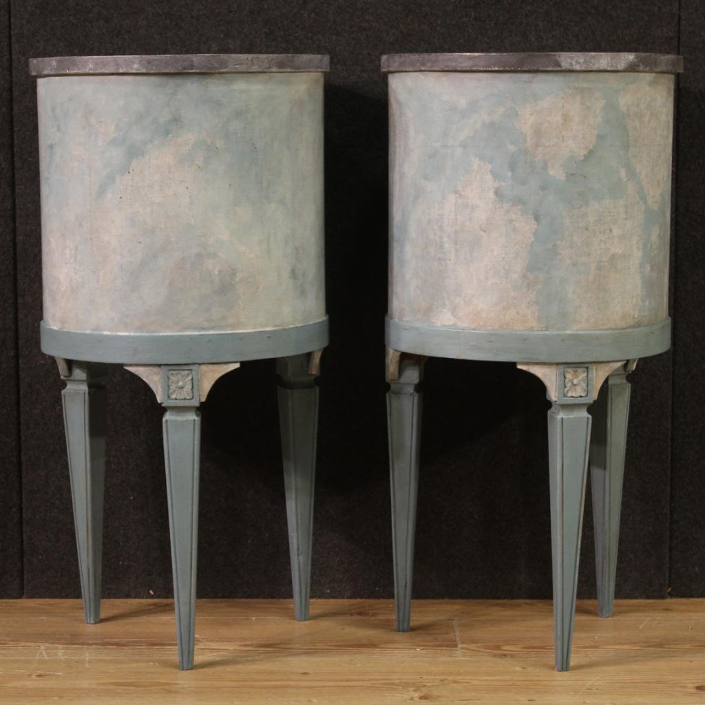 Pair of 20th Century Lacquered and Painted Wood Italian Night Stands, 1960 5