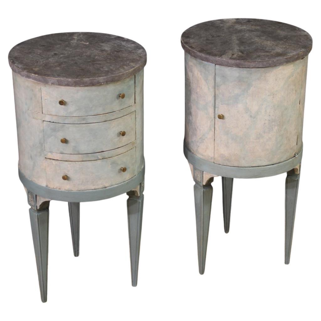 Pair of 20th Century Lacquered and Painted Wood Italian Night Stands, 1960