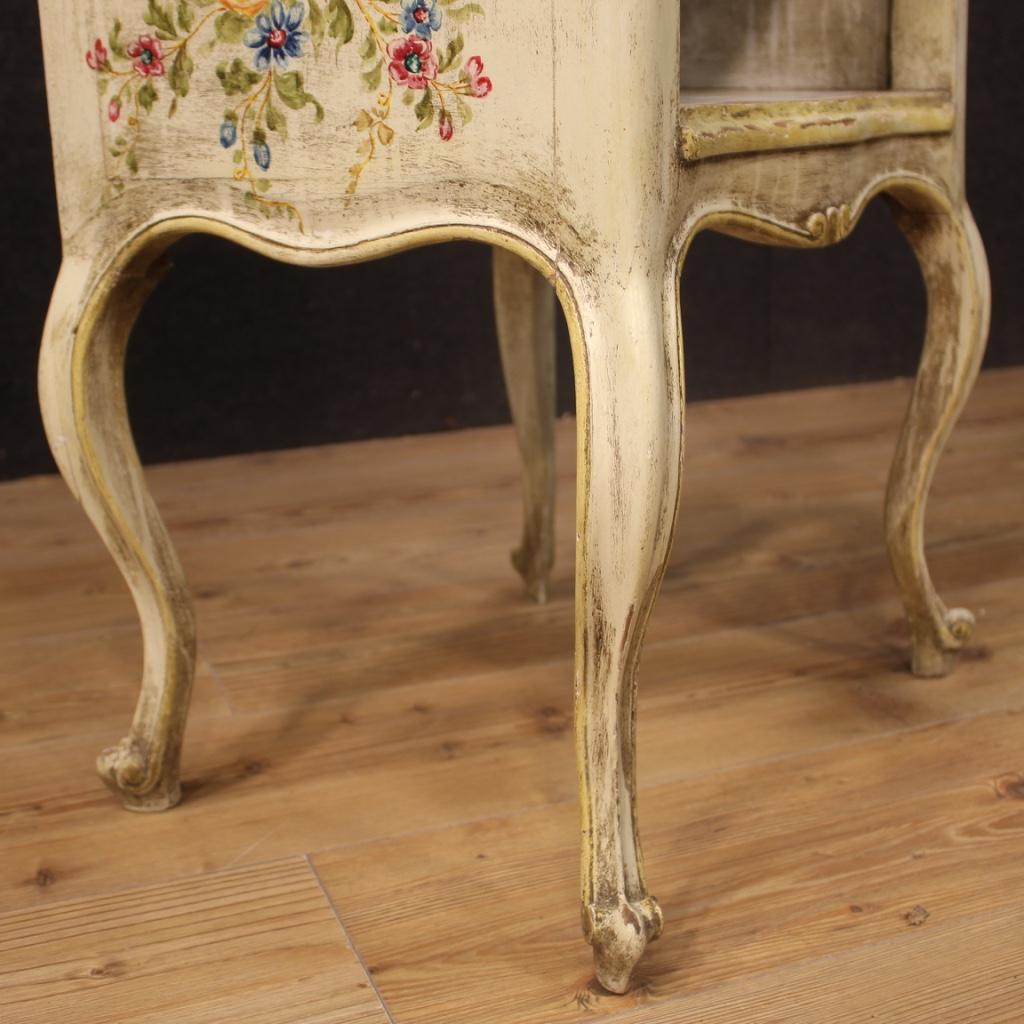 Pair of 20th Century Lacquered and Painted Wood Venetian Bedside Tables, 1960 5