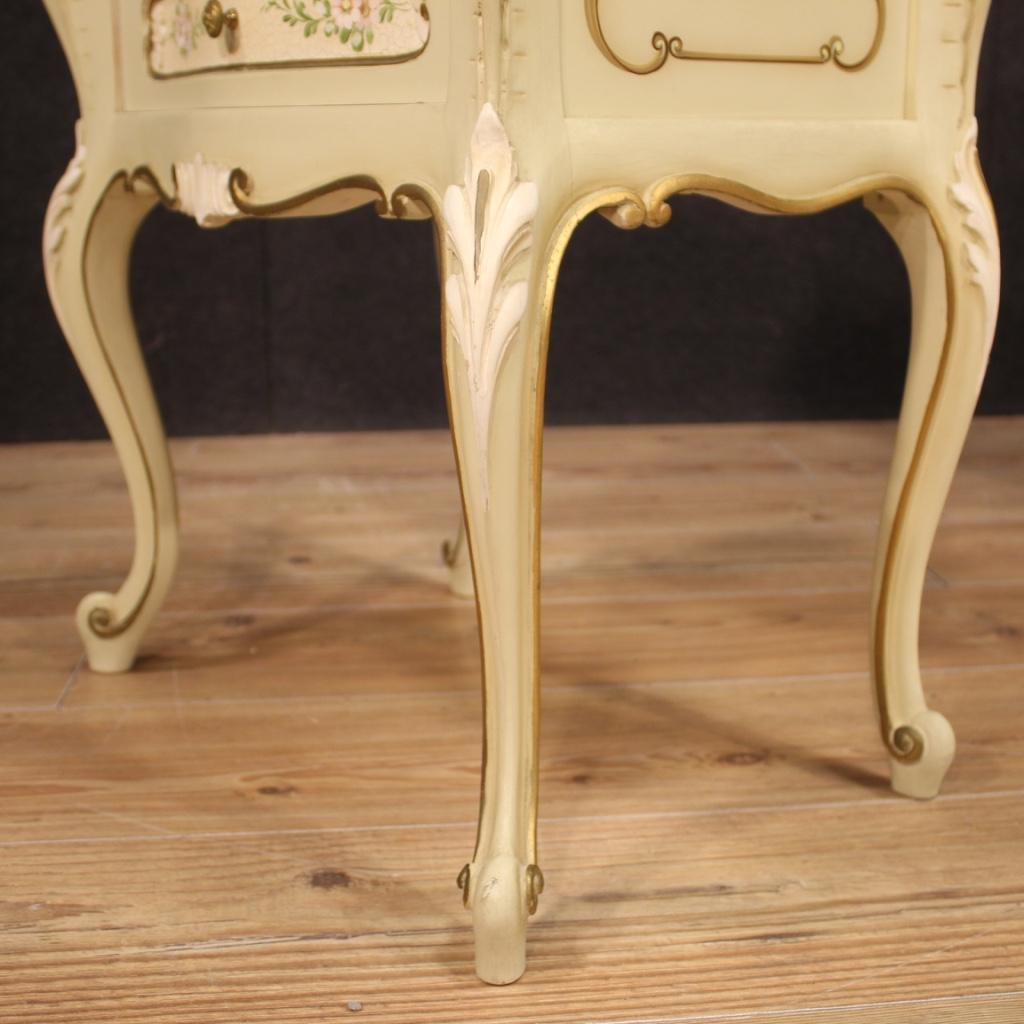 Pair of 20th Century Lacquered and Painted Wood Venetian Night Stands, 1980 6