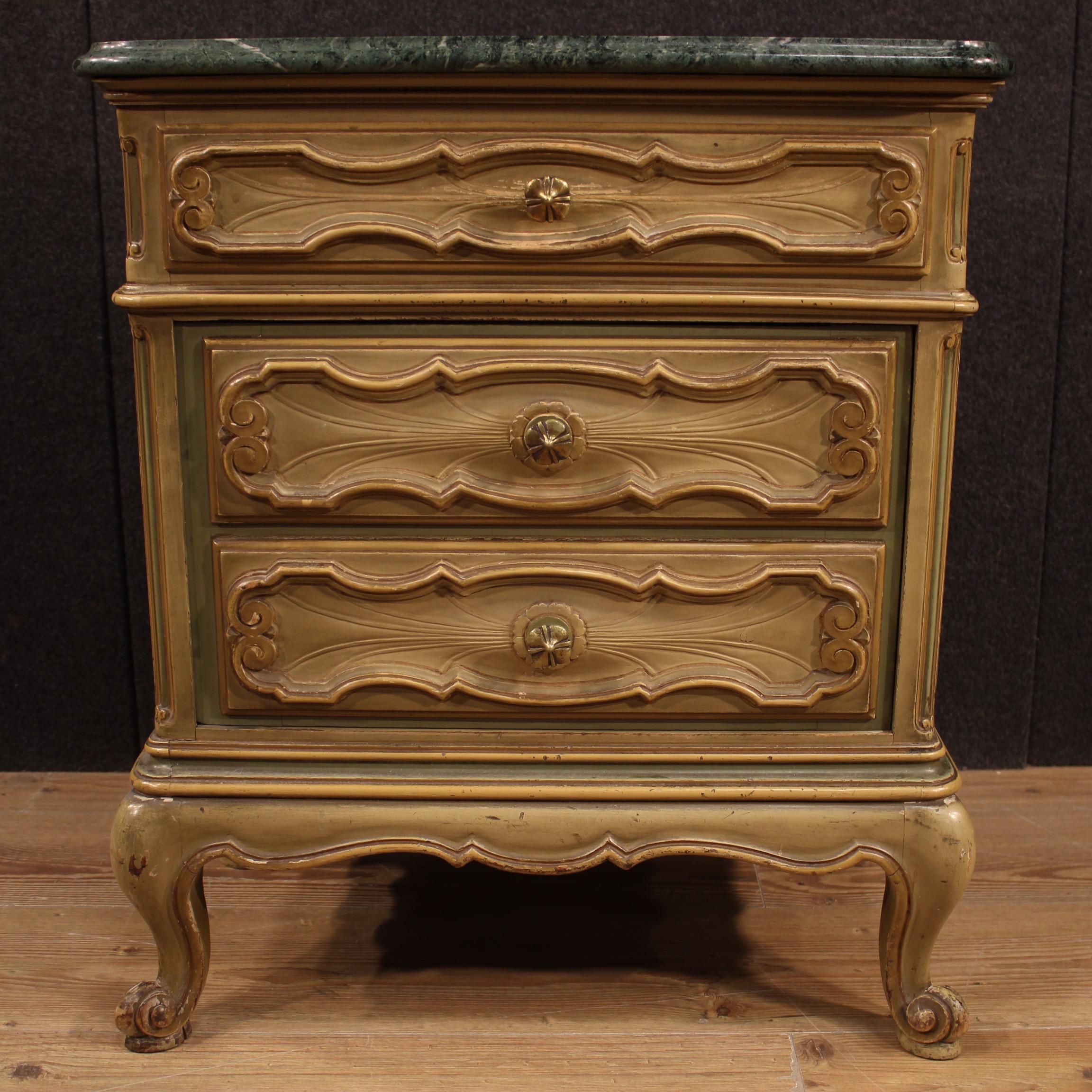 Pair of 20th Century Lacquered Wood Italian Nightstands, 1960 In Good Condition In Vicoforte, Piedmont