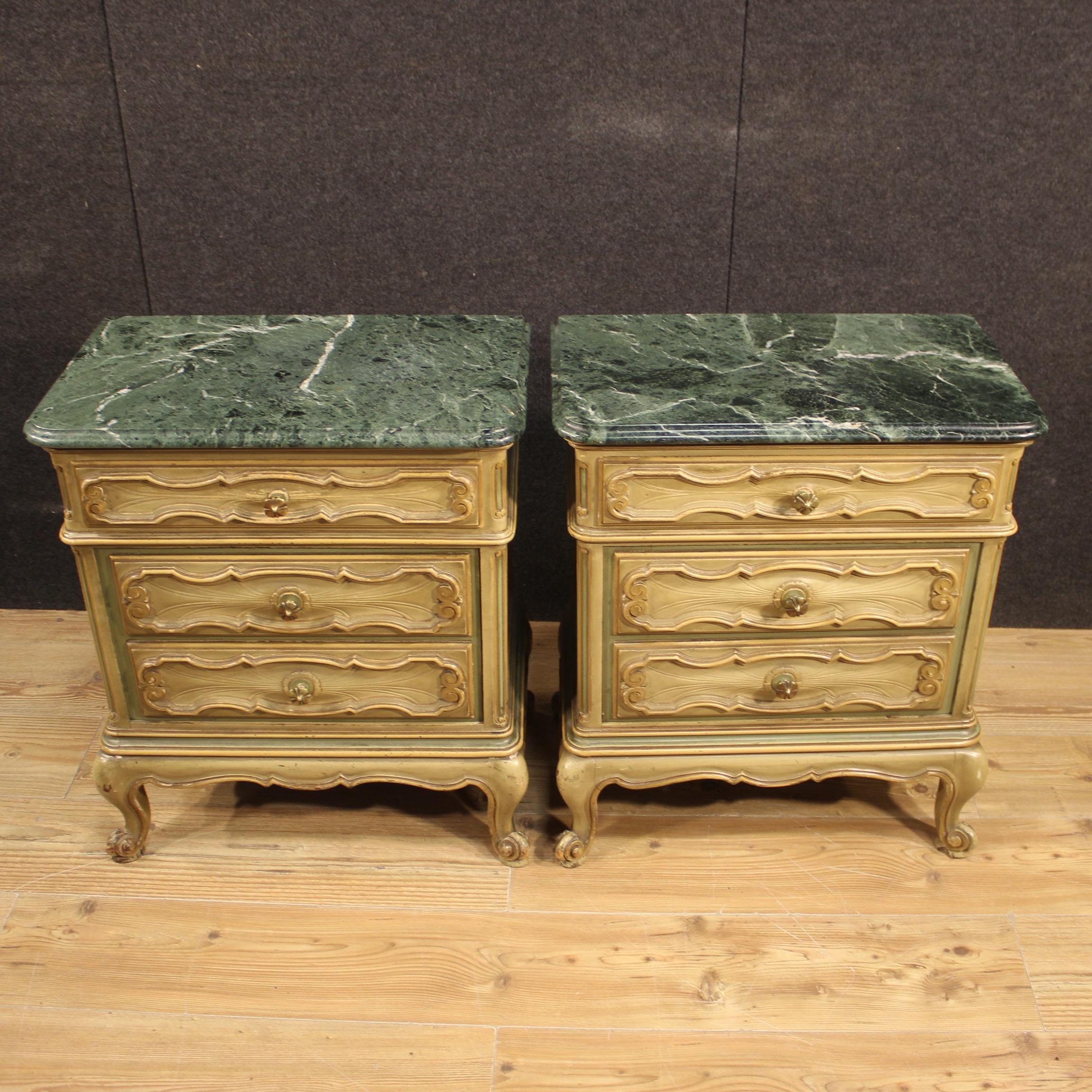 Pair of 20th Century Lacquered Wood Italian Nightstands, 1960 2
