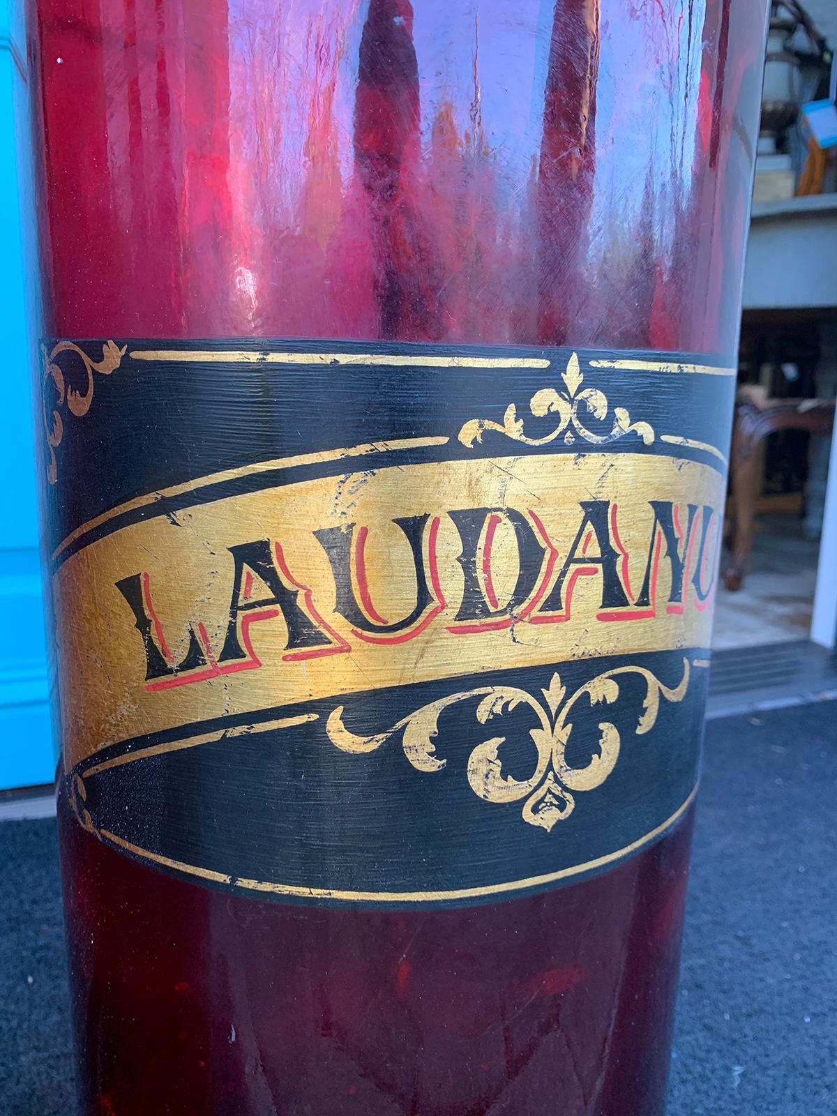 red apothecary jar