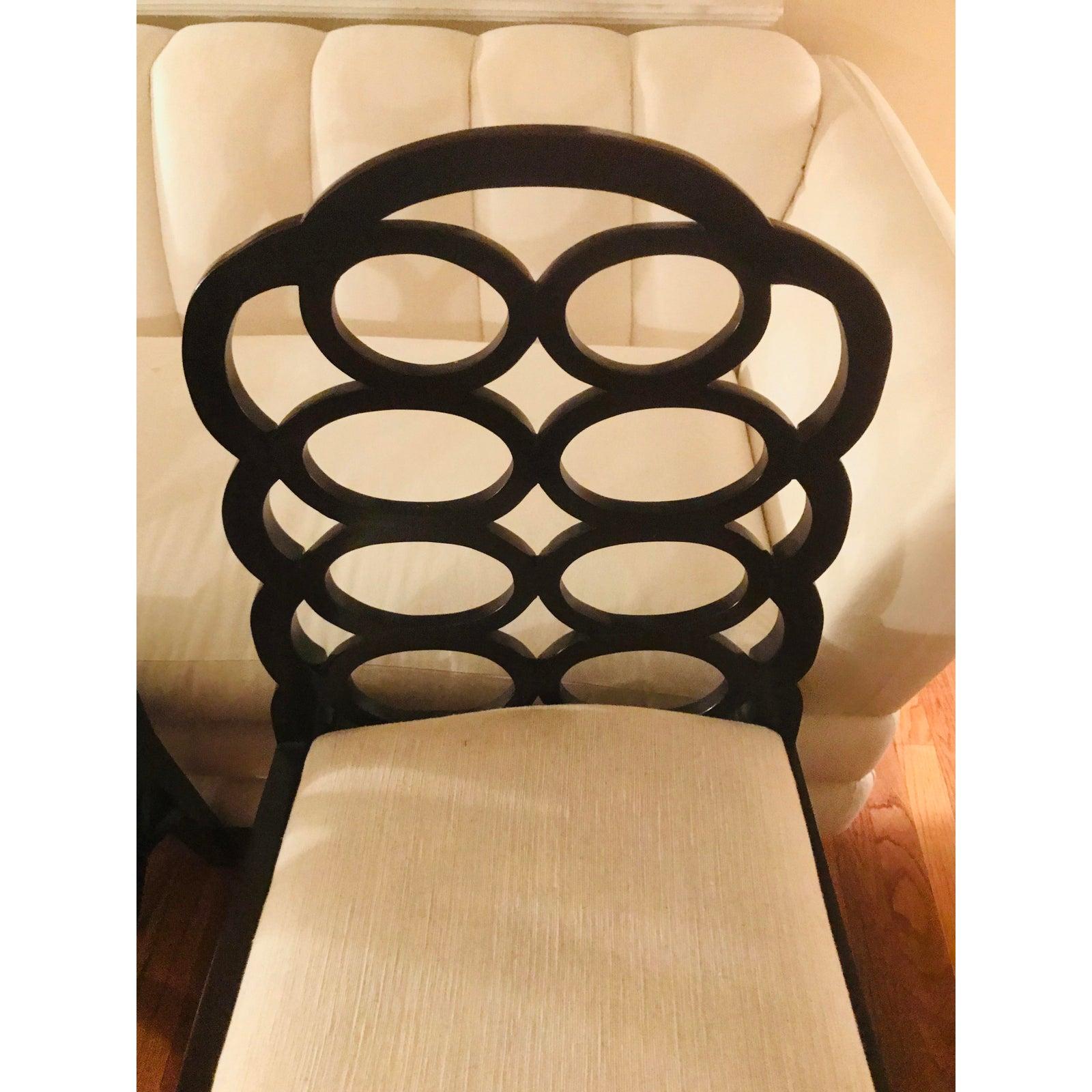 English Loop Chairs in the Style of Frances Elkins , A Pair